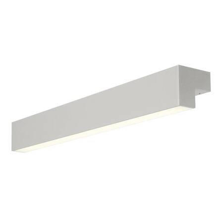 BIG WHITE L-LINE 60 LED nástěnné a stropní svítidlo, IP44, 3000K, 820lm, stříbrošedá 1001300