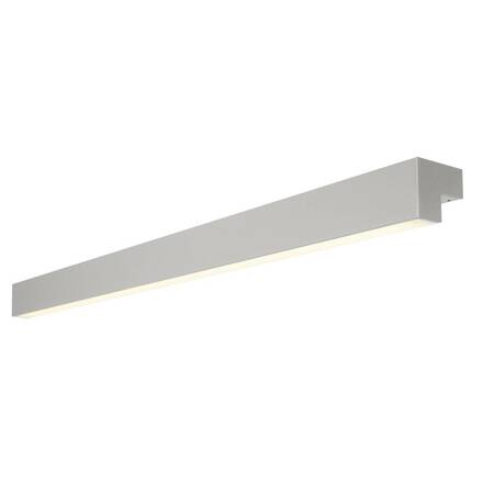 BIG WHITE L-LINE 120 nástěnné a stropní svítidlo, LED, 3000K, IP44, stříbrné, D/Š/V 118/7/7 cm, 3 000 lm, 2x12,9 W 1001304