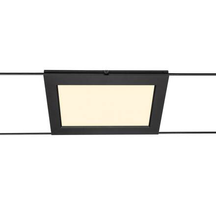 BIG WHITE PLYTTA rectangular svítidlo s lanem pro nízkonapěťový lanový systém TENSEO, 2700K, černá 1002864