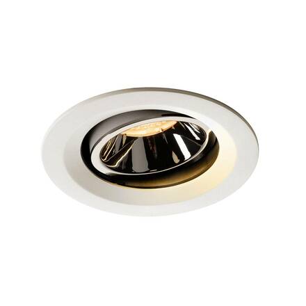 BIG WHITE NUMINOS MOVE DL M vnitřní LED zápustné stropní svítidlo bílá/chrom 2700 K 40° otočné a výkyvné 1003570