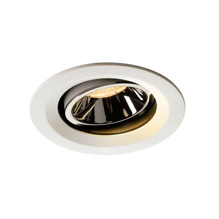 BIG WHITE NUMINOS MOVE DL M vnitřní LED zápustné stropní svítidlo bílá/chrom 2700 K 55° otočné a výkyvné 1003573