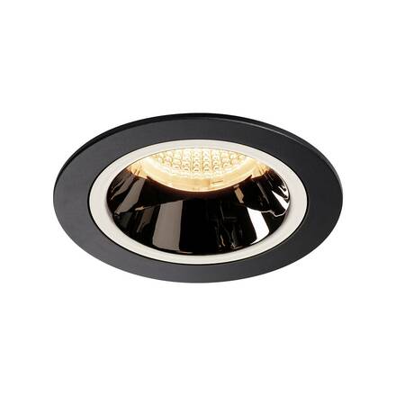 BIG WHITE NUMINOS DL M vnitřní LED zápustné stropní svítidlo černá/chrom 2700 K 20° včetně listových pružin 1003843
