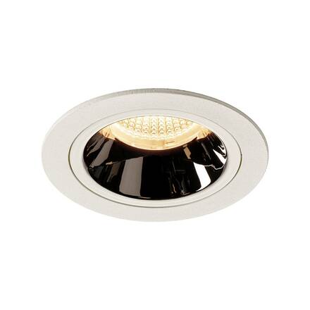 BIG WHITE NUMINOS DL M vnitřní LED zápustné stropní svítidlo bílá/chrom 2700 K 55° včetně listových pružin 1003861