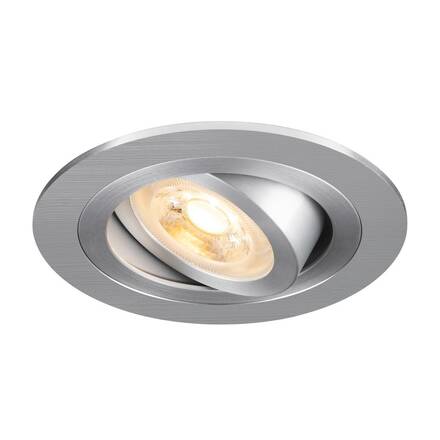 BIG WHITE (SLV) NEW TRIA 75 stropní vestavné svítidlo, kulaté, max. 10W GU10, hliník 1007376
