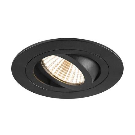 BIG WHITE (SLV) NEW TRIA 75 stropní vestavné svítidlo, 2700K, 38°, IP 20, kulaté, černá 1007402