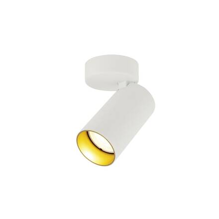 BIG WHITE (SLV) KAMI nástěnné a stropní přisazené svítidlo, 1x max. 10 W, GU10, bílá/zlatá 1007716