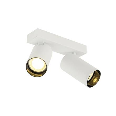 BIG WHITE (SLV) KAMI stropní přisazené svítidlo, double, 2x max. 10 W, GU10, bílá/černá 1007724
