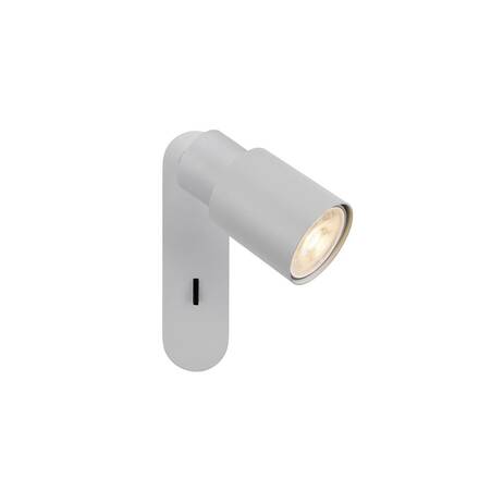 BIG WHITE (SLV) PURI 2.0 Tube nástěnné a stropní svítidlo, vypínač, obdélníkový, 1x max. 6W GU10, šedá 1008299