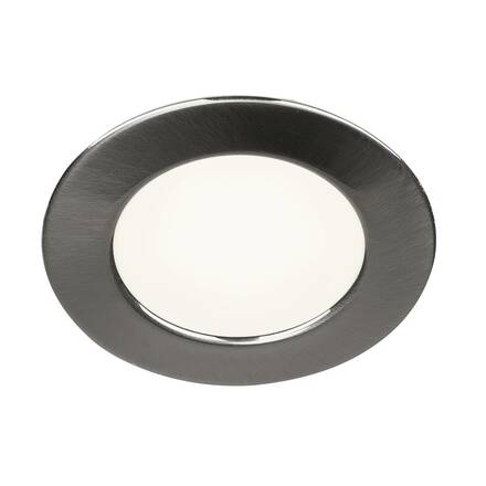 BIG WHITE DL 126, vestavné svítidlo, LED, 3000K, kulaté, kartáčovaný kov, 2,8 W, vč. listových pružin 112225