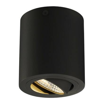 BIG WHITE TRILEDO ROUND CL, stropní svítidlo, LED, 3000K, kulaté, černé matné, 38°, 6,2 W, vč. ovladače 113930