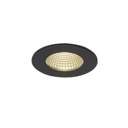 BIG WHITE PATTA-I, vestavné svítidlo, LED, 3000K, kulaté, černé matné, 38°, vč. ovladače 114420