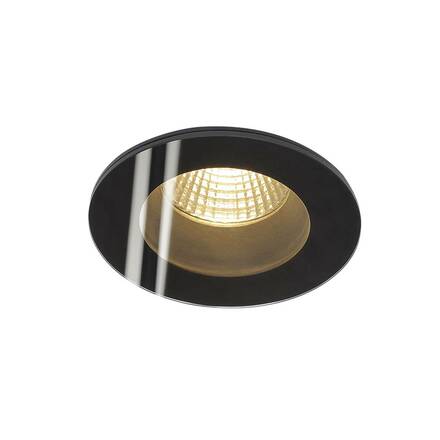 BIG WHITE PATTA-F, vestavné svítidlo, LED, 3000K, kulaté, černé, 38°, vč. ovladače 114440