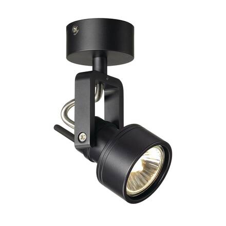 BIG WHITE INDA, nástěnné a stropní svítidlo, bodové svítidlo, QPAR51, černé matné, max. 50 W 147550