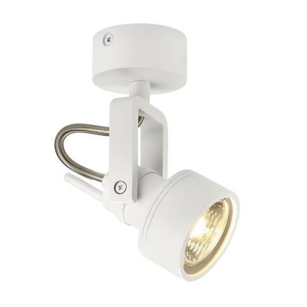 BIG WHITE INDA, nástěnné a stropní svítidlo, bodové svítidlo, QPAR51, bílé matné, max. 50 W 147551