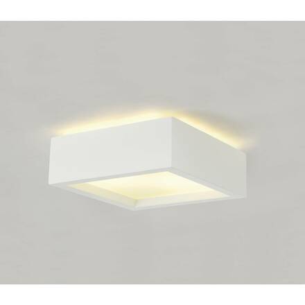 BIG WHITE PLASTRA 104, stropní svítidlo, TC-DSE, hranaté, bílá sádra, max. 50 W 148002