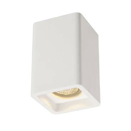 BIG WHITE PLASTRA, stropní svítidlo, QPAR51, hranaté, bílá sádra, max. 35 W 148004