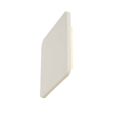BIG WHITE PLASTRA SQUARE, nástěnné svítidlo, pásek LED, 3000K, hranaté, bílá sádra, max. 10,8 W 148019