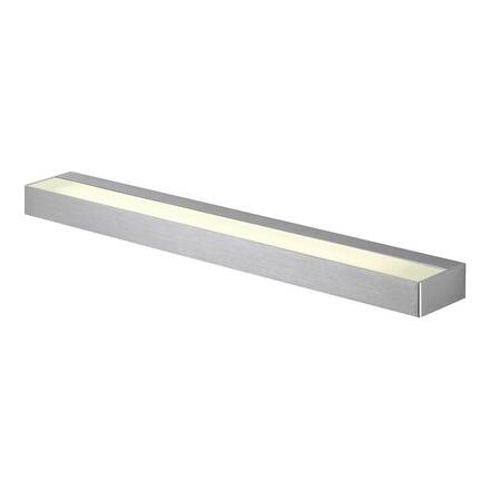 BIG WHITE SEDO 14, nástěnné svítidlo, LED, 3000K, hranaté, kartáčovaný Al, satinované sklo, D/Š/V 59,5/8,5/4 cm, 17 W 151786