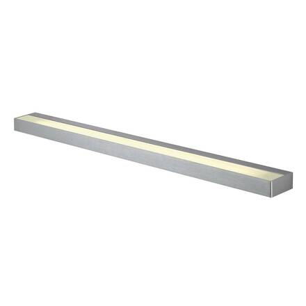 BIG WHITE SEDO 21, nástěnné svítidlo, LED, 3000K, hranaté, kartáčovaný Al, satinované sklo, D/Š/V 89,5/8,5/4 cm, úsporná žárovka