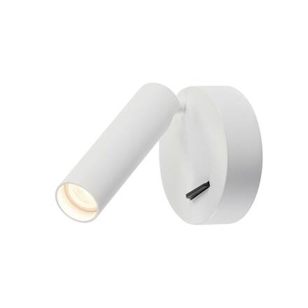 BIG WHITE KARPO, nástěnné a stropní svítidlo, jedna žárovka, LED, 3000K, kulaté, bílé, s vypínačem, 7,5 W 152341