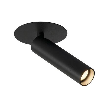 BIG WHITE KARPO, vestavné svítidlo, jedna žárovka, LED, 3000K, černé, plochá rozeta, 7,5 W 152380