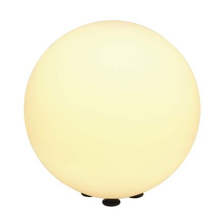 BIG WHITE ROTOBALL FLOOR 40, venkovní stojací lampa, TC-(D,H,T,Q)SE, IP44, koule, bílá, pr. 40 cm, max. 24 W 227220