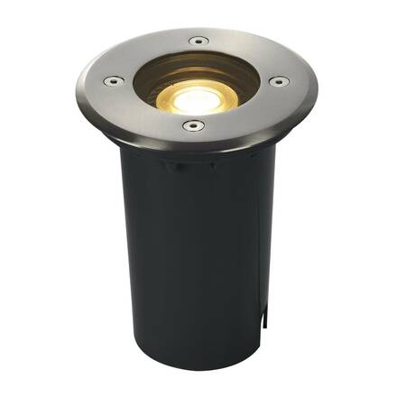 BIG WHITE SOLASTO 120, venkovní zapuštěné podlahové svítidlo, LED GU10 51 mm, IP67, kulaté, nerezová ocel, max. 6 W 227680