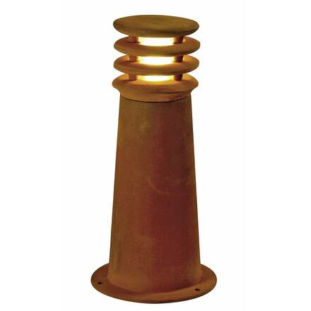 BIG WHITE RUSTY 40, venkovní stojací lampa, TC-DSE, IP55, kulatá, rezavé železo, pr./V 19/40 cm, max. 11 W 229020