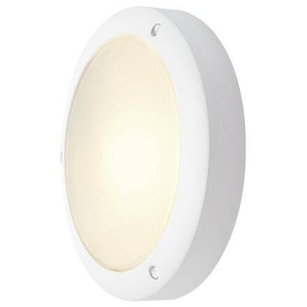 BIG WHITE BULAN, venkovní nástěnné a stropní svítidlo, C35, IP44, kulaté, bílé, satinované sklo, max. 60 W 229071