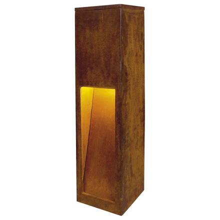 BIG WHITE RUSTY SLOT 50, venkovní stojací lampa, TC-DSE, IP44, rezavé železo, D/Š/V 12/12/50 cm, max. 11 W 229410