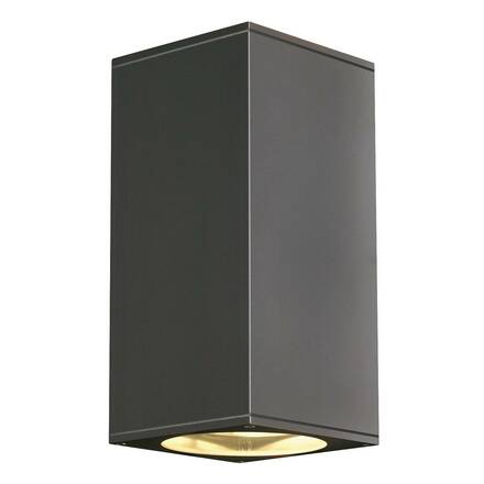 BIG WHITE BIG THEO, venkovní nástěnné svítidlo, QPAR111, IP44, hranaté, up/down, antracit, max. 150 W 229575