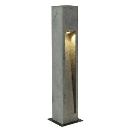 BIG WHITE ARROCK STONE, venkovní stojací lampa, LED, 3000K, hranatá, šedý kámen, D/Š/V 12/12/75 cm, max. 6 W 231371