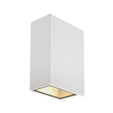 BIG WHITE QUAD 2 XL, nástěnné svítidlo, LED, 3000K, IP44, hranaté, up/down, bílé, 3,2 W 232441