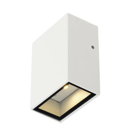 BIG WHITE QUAD 1, nástěnné svítidlo, LED, 3000K, IP44, hranaté, bílé, 4,6 232461
