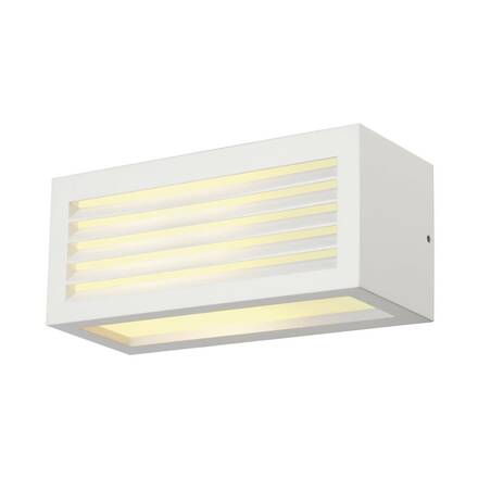 BIG WHITE BOX-L, venkovní nástěnné svítidlo, TC-(D,H,T,Q)SE, IP44, hranaté, bílé, max. 18 W 232491