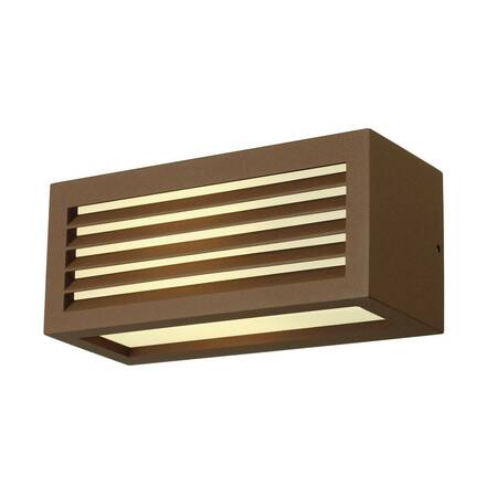 BIG WHITE BOX-L, venkovní nástěnné svítidlo, TC-(D,H,T,Q)SE, IP44, hranaté, rezavé, max. 18 W 232497