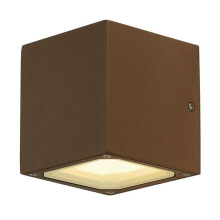 BIG WHITE SITRA CUBE, venkovní nástěnné svítidlo, TCR-TSE, IP44, rezavé, max. 18 W 232537