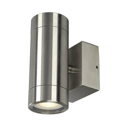 BIG WHITE ASTINA STEEL, venkovní nástěnné svítidlo, QPAR51, IP44, kulaté, nerezová ocel 304, max. 70 W 233302