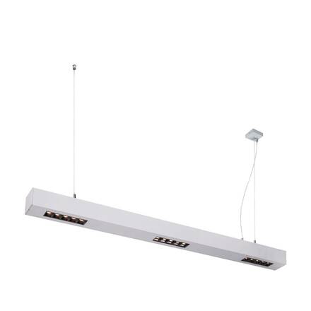 BIG WHITE Q-LINE PD LED vnitřní závěsné svítidlo, 1m, BAP, stříbrná, 3000K 1000928