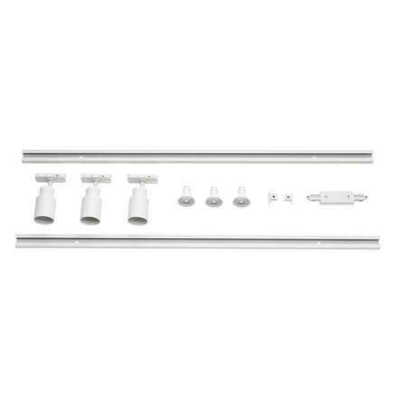 BIG WHITE (SLV) PURI 2.0 1fáze, sada 2m Triple Track Set, QPAR51, bílá 1008902