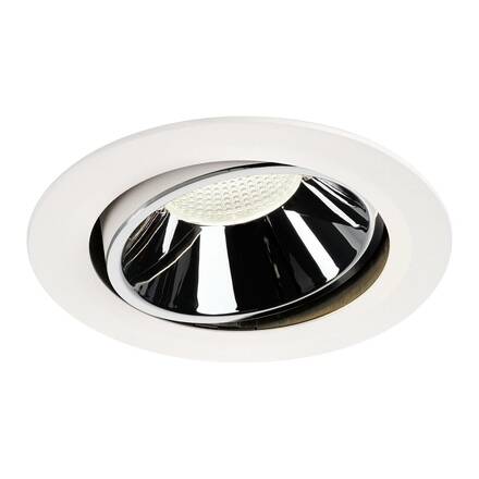 BIG WHITE NUMINOS MOVE DL XL vnitřní LED zápustné stropní svítidlo bílá/chrom 4000 K 40° otočné a výkyvné 1003762