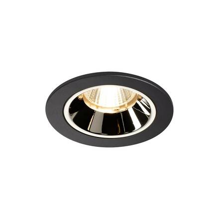 BIG WHITE NUMINOS DL S vnitřní LED zápustné stropní svítidlo černá/chrom 2700 K 40° včetně listových pružin 1003774