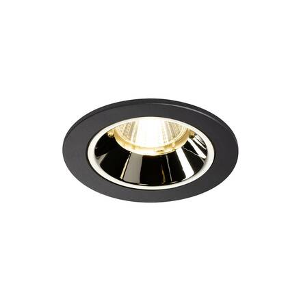 BIG WHITE NUMINOS DL S vnitřní LED zápustné stropní svítidlo černá/chrom 3000 K 55° včetně listových pružin 1003801