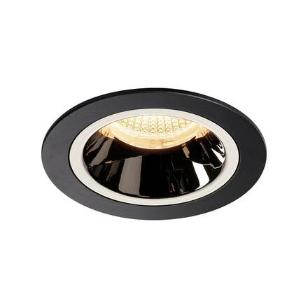 BIG WHITE NUMINOS DL M vnitřní LED zápustné stropní svítidlo černá/chrom 2700 K 40° včetně listových pružin 1003846