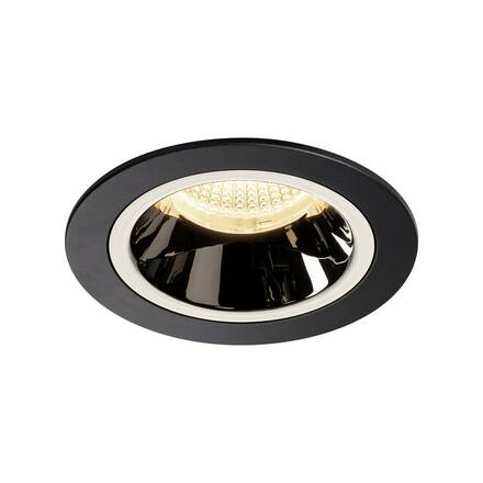 BIG WHITE NUMINOS DL M vnitřní LED zápustné stropní svítidlo černá/chrom 3000 K 20° včetně listových pružin 1003867