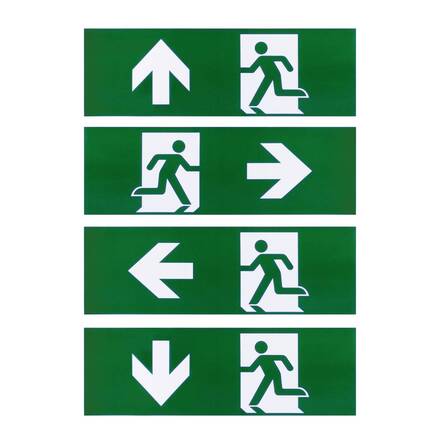 BIG WHITE (SLV) P-LIGHT sada 4 ks, fólie s piktogramem, š: 10 v: 30 cm, zelená 1010499