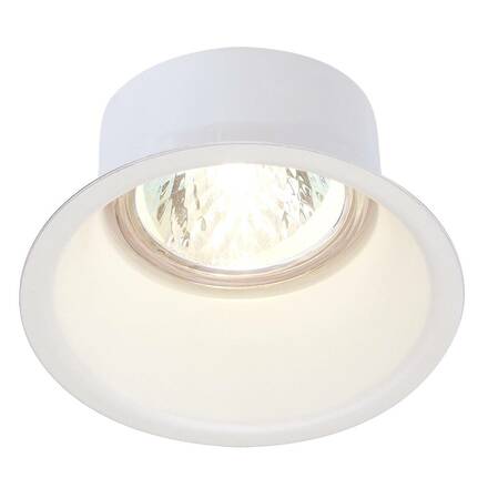 BIG WHITE HORN 1, vestavné svítidlo, QPAR51, jedna žárovka, kulaté, bílé matné, max. 50 W, vč. upínacích pružin 112911