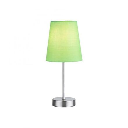 LEUCHTEN DIREKT is JUST LIGHT Stolní lampa, zelená, 1x E14, stínidlo, šňůrový vypínač