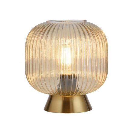 JUST LIGHT Kolekce Schöner Wohnen stolní lampa NAMI, jantar, E27, vhodné pro LED žárovky