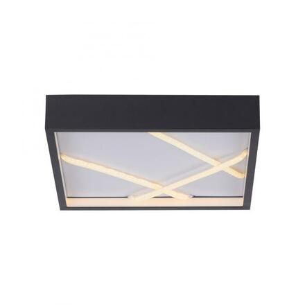JUST LIGHT LED stropní svítidlo MIKADO, černé, hranaté, stmívatelné, paměťová funkce, SimplyDim 3000K